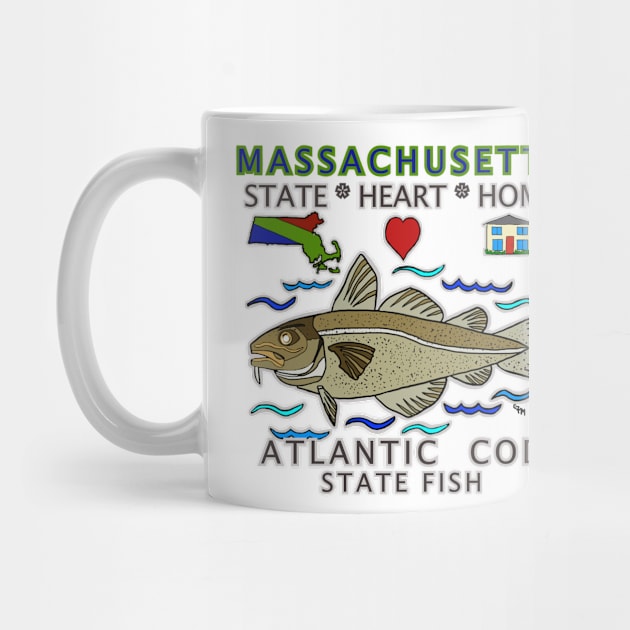 Massachusetts - Atlantic Cod - State, Heart, Home - State Symbols by cfmacomber